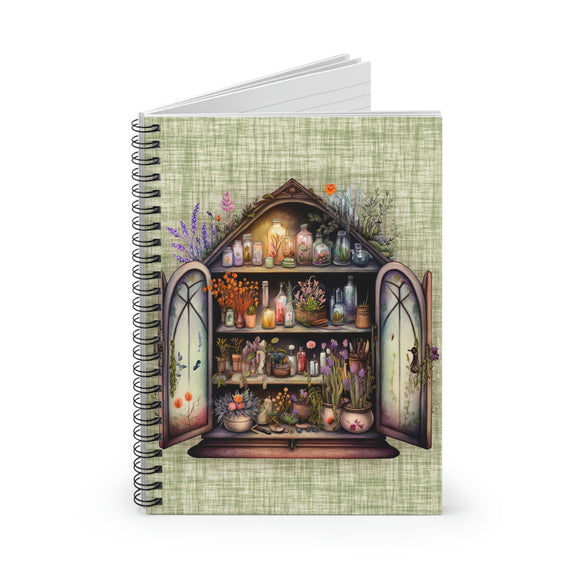 Apothecary Journal/ Gothic Mystical Bottles Apothecary Cabinet Notebook/ Diary Gift
