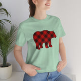 Christmas Bear Shirts/ Red Buffalo Plaid Bear Winter Holiday T shirts