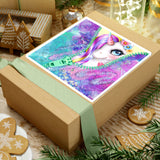 Unicorn Stickers/ Neon Glam Pastel White Unicorn Peek-A-Boo Zipper Laptop Decal, Planner, Journal Vinyl Stickers