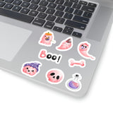 Halloween Stickers/ Pink Ghosts Trick Or Treat Collection C Laptop Decal, Planner, Journal Vinyl Sticker Pack