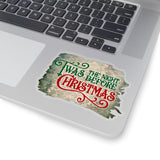 Christmas Stickers/ Old Fashion Twas The Night Before Laptop Decal, Planner, Journal Vinyl Stickers