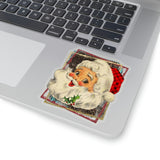 Christmas Stickers/ Old Fashion Santa Claus Laptop Decal, Planner, Journal Vinyl Stickers