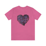 Valentine Shirts/ Distressed Purple Gothic Ephemera Journal Heart With Barbed Wire Frame T shirts