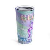 Glam Glitter Unicorn Stainless Steel 20oz Tumbler/ Pretty Purple Unicorn With Believe Foil Balloons Travel Mug Gift