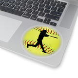 Softball Stickers/ Softball Batter Laptop Decal, Planner, Journal Vinyl Stickers