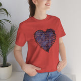 Valentine Shirts/ Distressed Purple Gothic Ephemera Journal Heart With Barbed Wire Frame T shirts