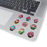 Cyberpunk Cupcakes Stickers/ Cute Anime Neon Cupcake Collection Laptop Decal, Planner, Journal Vinyl Sticker Pack
