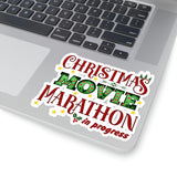 Christmas Stickers/ Movie Marathon Marquee Letter Lights Laptop Decal, Planner, Journal Vinyl Stickers