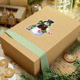 Christmas Stickers/ Snowman With Lantern Laptop Decal, Planner, Journal Vinyl Stickers