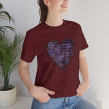 Valentine Shirts/ Distressed Purple Gothic Ephemera Journal Heart With Barbed Wire Frame T shirts