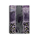 Halloween Journal/ Spider Glam Purple Leopard Print Notebook/ Diary Gift