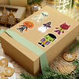 Halloween Stickers/ Trick Or Treaters Mummy Monsters Collection Laptop Decal, Planner, Journal Vinyl Sticker Pack