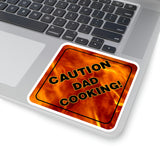 Dad Stickers/ Caution Sign Funny Dad Cooking Laptop Decal, Planner, Journal Vinyl Stickers