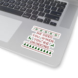 Christmas Stickers/ Santa Funny Drinking Quote Laptop Decal, Planner, Journal Vinyl Stickers