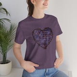 Valentine Shirts/ Distressed Purple Gothic Ephemera Journal Heart With Barbed Wire Frame T shirts