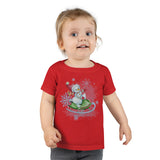 Christmas Children Toddler Shirts/ Watercolor Snowman On Sled Winter Snow Holiday Toddler T-Shirts