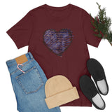 Valentine Shirts/ Distressed Purple Gothic Ephemera Journal Heart With Barbed Wire Frame T shirts