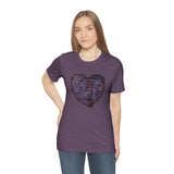 Valentine Shirts/ Distressed Purple Gothic Ephemera Journal Heart With Barbed Wire Frame T shirts