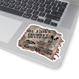 Christmas Stickers/ Old Fashion Santa Chimney Laptop Decal, Planner, Journal Vinyl Stickers