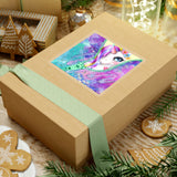 Unicorn Stickers/ Neon Glam Pastel White Unicorn Peek-A-Boo Zipper Laptop Decal, Planner, Journal Vinyl Stickers