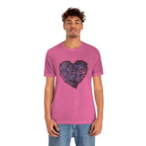 Valentine Shirts/ Distressed Purple Gothic Ephemera Journal Heart With Barbed Wire Frame T shirts