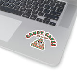 Christmas Stickers/ Candy Cane Funny Emoji Poop Laptop Decal, Planner, Journal Vinyl Stickers