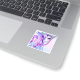 Unicorn Stickers/ Purple Glam Pastel White Unicorn Peek-A-Boo Zipper Laptop Decal, Planner, Journal Vinyl Stickers