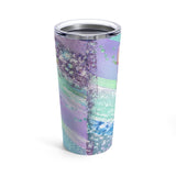Glam Glitter Unicorn Stainless Steel 20oz Tumbler/ Pretty Purple Unicorn With Believe Foil Balloons Travel Mug Gift