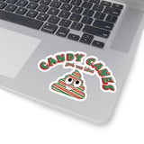 Christmas Stickers/ Candy Cane Funny Emoji Poop Laptop Decal, Planner, Journal Vinyl Stickers