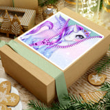 Unicorn Stickers/ Purple Glam Pastel White Unicorn Peek-A-Boo Zipper Laptop Decal, Planner, Journal Vinyl Stickers