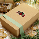 Christmas Stickers/ Red And Green Plaid Holiday Trees Laptop Decal, Planner, Journal Vinyl Stickers