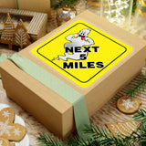 Halloween Stickers/ Caution Sign Funny Ghost Crossing Laptop Decal, Planner, Journal Vinyl Stickers