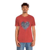 Valentine Shirts/ Gothic Grunge Gray Parchment Heart Skeleton Keys With Rose Pink Ivy Frame T shirts