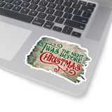 Christmas Stickers/ Old Fashion Twas The Night Before Laptop Decal, Planner, Journal Vinyl Stickers