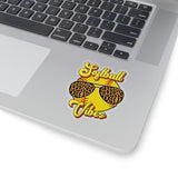 Softball Stickers/ Softball Vibes Leopard Glasses Laptop Decal, Planner, Journal Vinyl Stickers