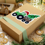Christmas Stickers/ Farmhouse Tractor And Tree Laptop Decal, Planner, Journal Vinyl Stickers
