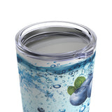 Blueberries Stainless Steel 20oz Tumbler/ Iced Summer Blueberries Fruit Drink Travel Mug Gift