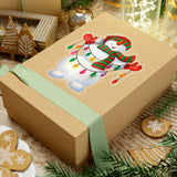 Christmas Stickers/ Snowman With Holiday Lights Laptop Decal, Planner, Journal Vinyl Stickers