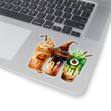 Halloween Stickers/ Coffee Lover Monster Witch Specialty Drinks Collection Laptop Decal, Planner, Journal Vinyl Sticker Pack