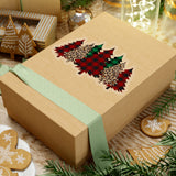 Christmas Stickers/ Red And Green Plaid Holiday Trees Laptop Decal, Planner, Journal Vinyl Stickers