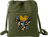 Disney 50th Anniversary Backpack/ Minnie Mouse Disney World Parks Epcot Magic Kingdom Fireworks Balloons With Glitter Gold Bow Travel Bag