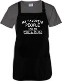 Grandfather Apron/ Grandpa Quote BBQ/ Cooking Adjustable Father’s Day Apron/ My Favorite People Call Me Grandpa