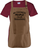 Grandfather Apron/ Grandpa Quote BBQ/ Cooking Adjustable Father’s Day Apron/ My Favorite People Call Me Grandpa