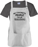 Grandfather Apron/ Grandpa Quote BBQ/ Cooking Adjustable Father’s Day Apron/ My Favorite People Call Me Grandpa