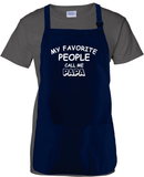 Grandfather Apron/ Grandpa, Papa Quote BBQ/ Cooking Adjustable Father’s Day Apron/ My Favorite People Call Me Papa