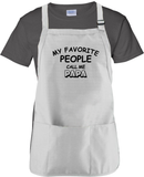 Grandfather Apron/ Grandpa, Papa Quote BBQ/ Cooking Adjustable Father’s Day Apron/ My Favorite People Call Me Papa