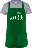 Funny Evolution Apron Gift/ Evolution Of Man Adult BBQ/ Funny Go Back We Screwed Everything Up Adjustable Apron