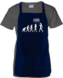 Funny Evolution Apron Gift/ Evolution Of Man Adult BBQ/ Funny Go Back We Screwed Everything Up Adjustable Apron