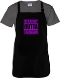 Halloween Party Costume Apron/ Purple Straight Outta The Dungeon BBQ/ Cooking Adjustable Apron