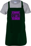 Halloween Party Costume Apron/ Purple Straight Outta The Dungeon BBQ/ Cooking Adjustable Apron